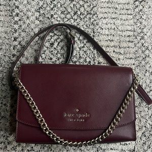 NEW Kate Spade Maroon/Burgundy Chain crossbody bag
